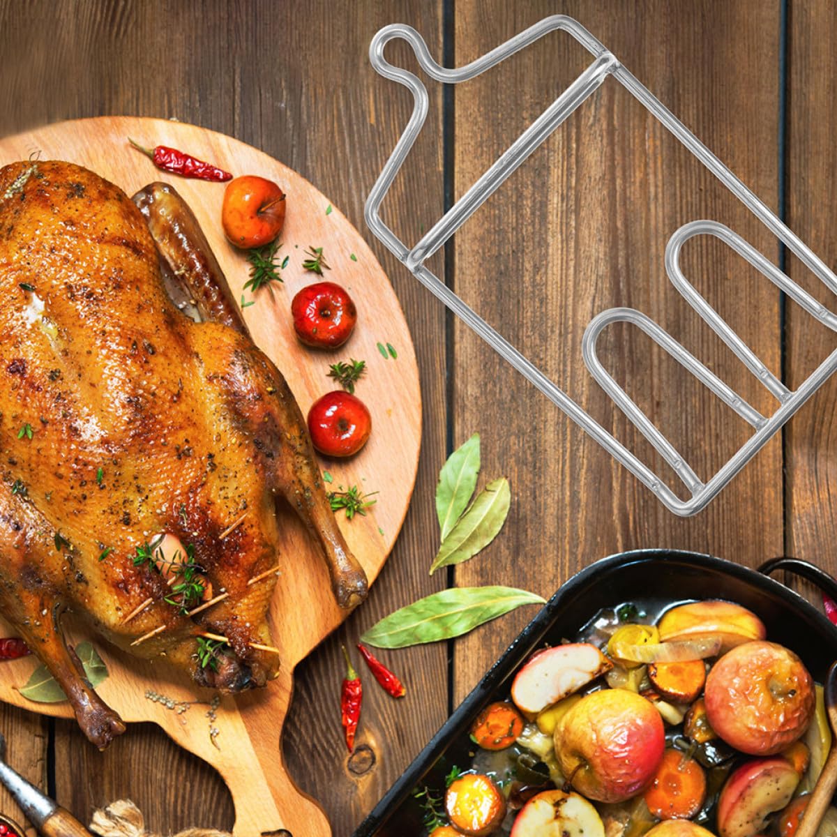 Homoyoyo Ganci per Appendere Pollame 2 Pezzi in Acciaio Inossidabile per Carne Resistenti e Facili da Inserire per Macellazione e Cucina