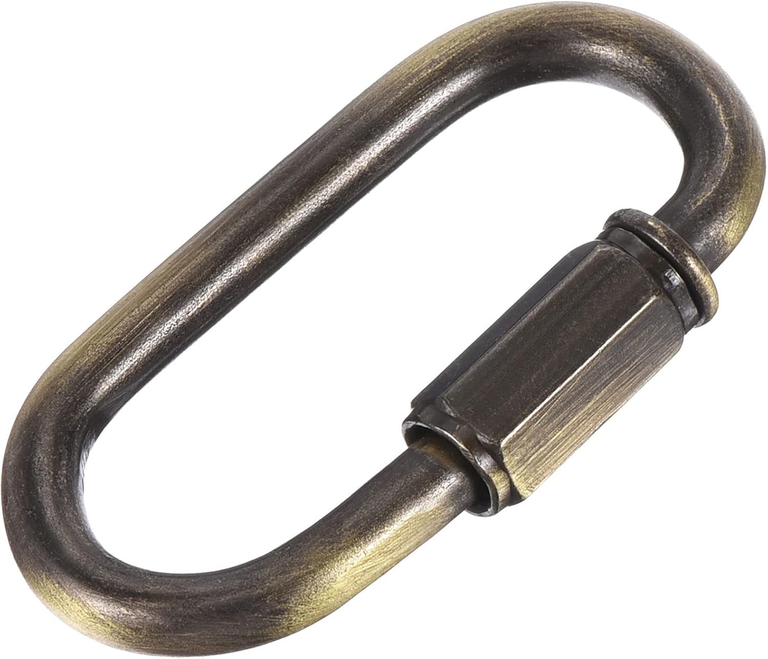 MECCANIXITY Chain Connector, 5mm Thick Quick Link Screw Lock Oval Clips for Chandelier Pendant Lights Bronze Pack of 6
