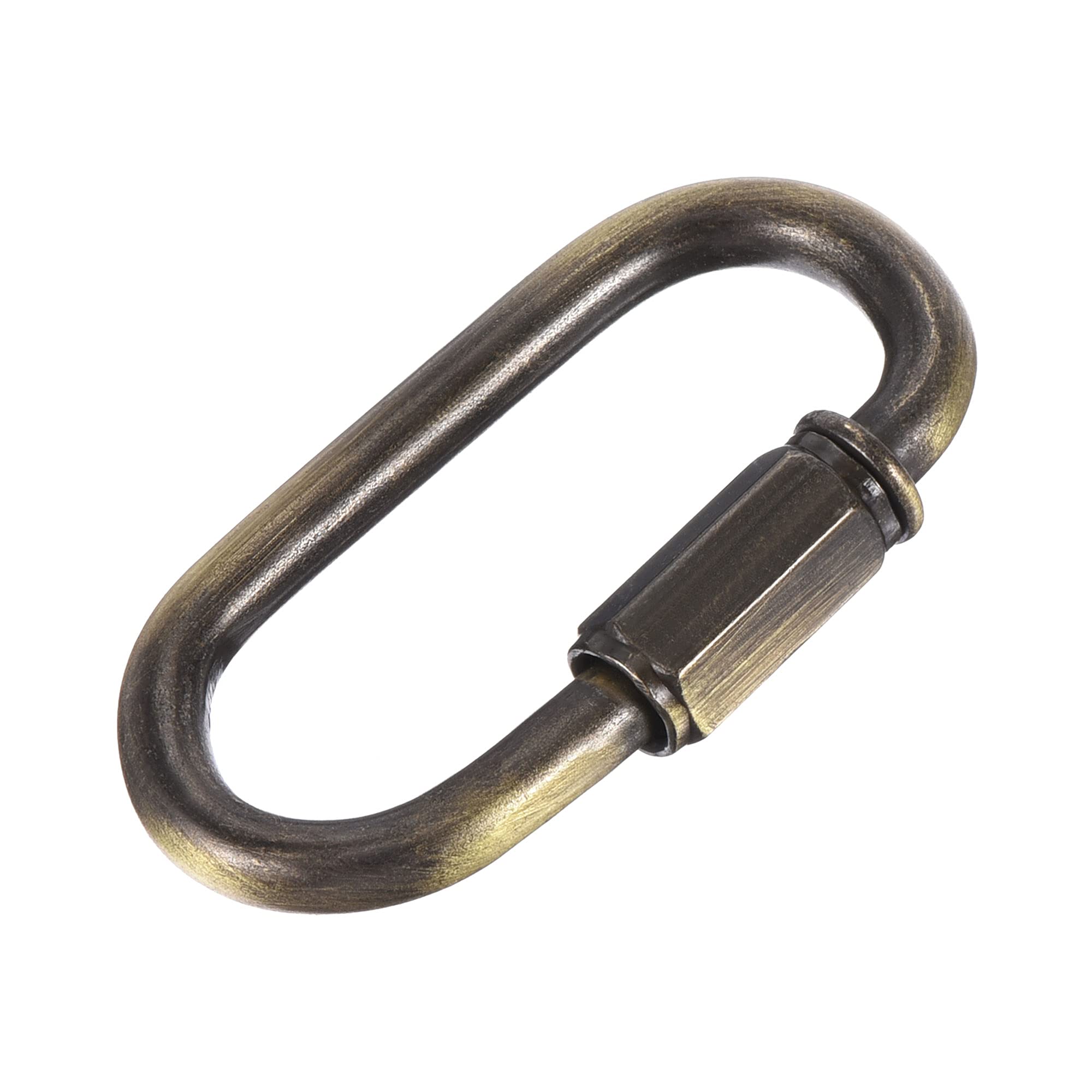 MECCANIXITY Chain Connector, 5mm Thick Quick Link Screw Lock Oval Clips for Chandelier Pendant Lights Bronze Pack of 4