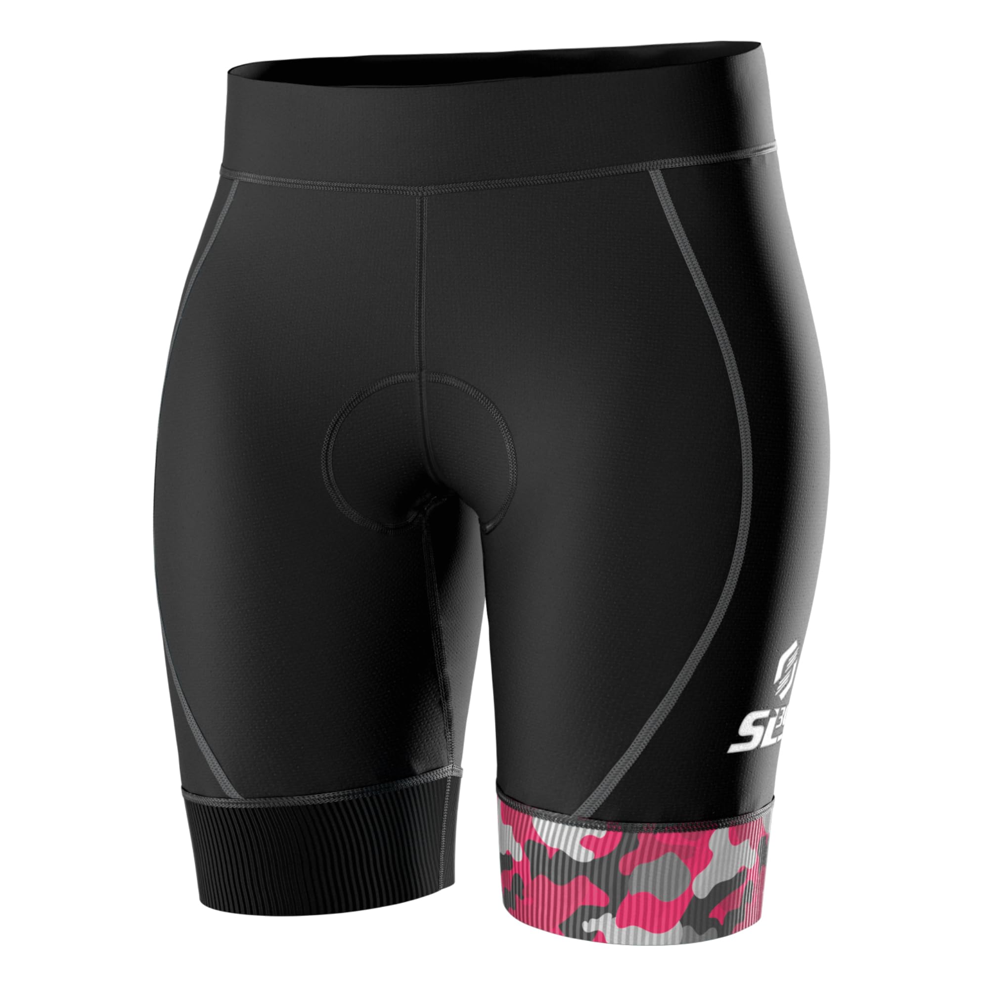 SLS3 Damskie szorty Triathlon FX Tri Bike | krótki nadruk 15 cm, super wygodne z miękkimi zamazami | zaprojektowane przez sportowców
