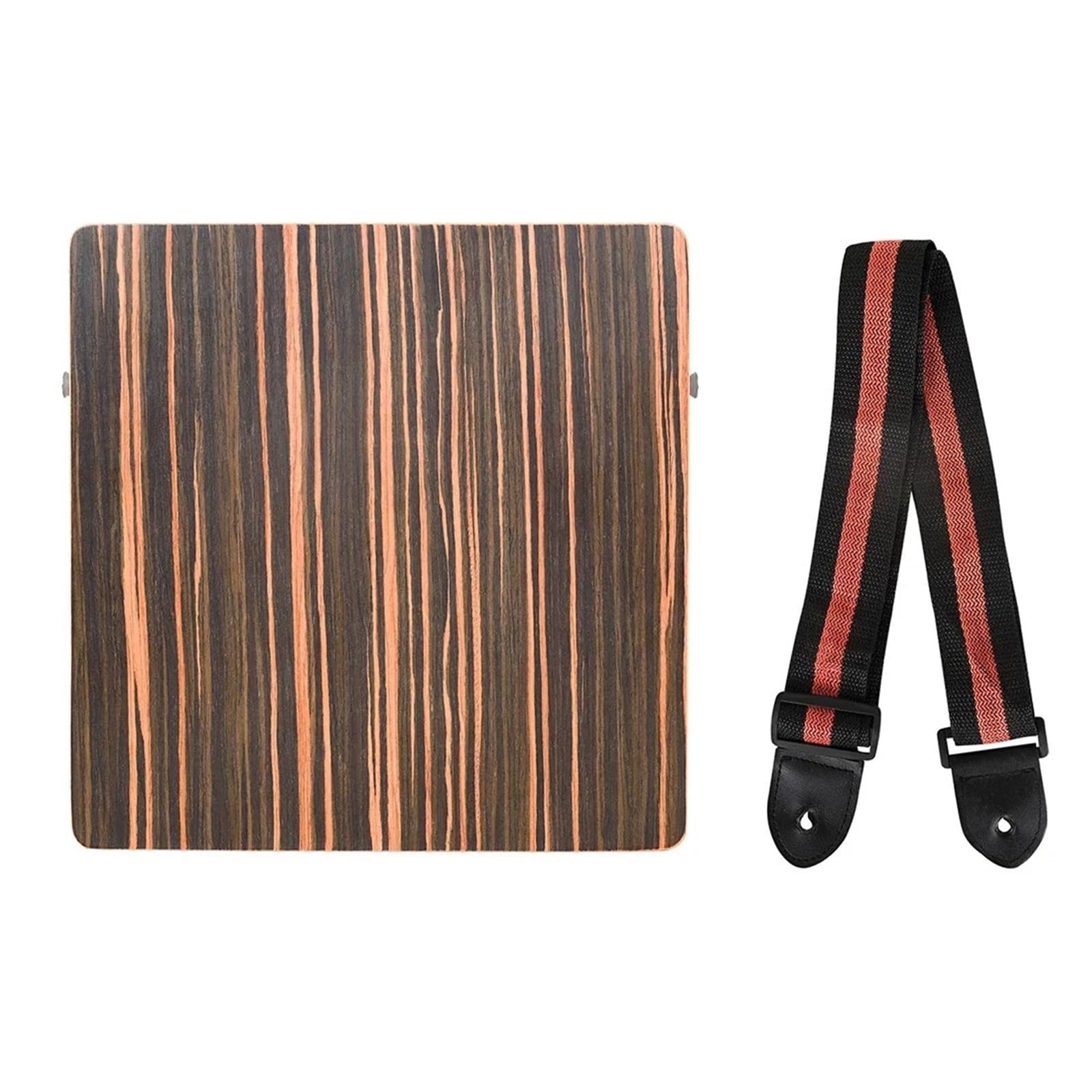 Cajon Cajon Drums Travel Box Tamburello portatile con piano in ebano e tracolla Strumenti a percussione Tamburi