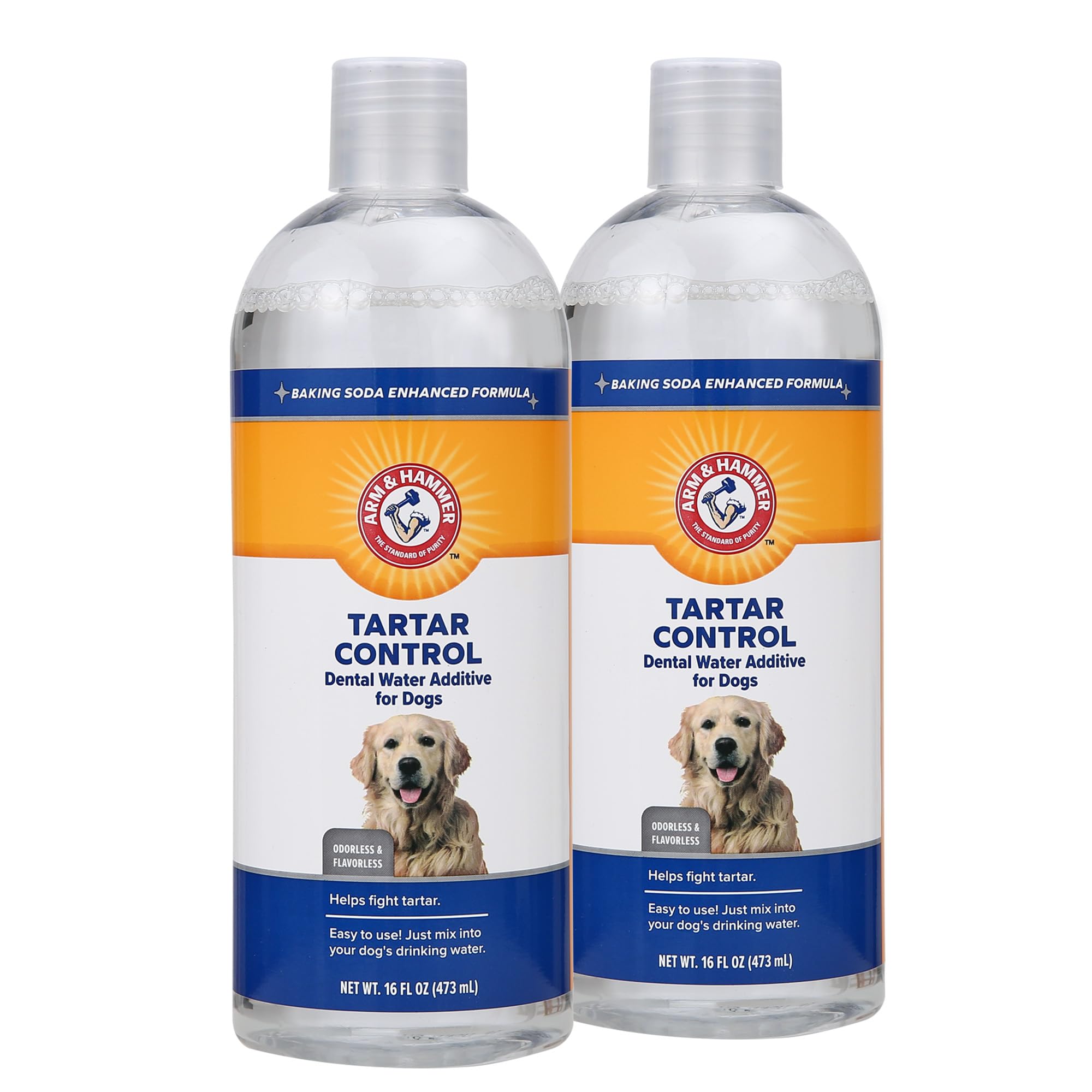 for Pets Dental Water Additive for Dogs, Tartar Control | Dog Dental Care Reduces Plaque & Tartar Buildup Without Brushing | Odorless and Flavorless, 16 Fl Ounces - 2 Pack