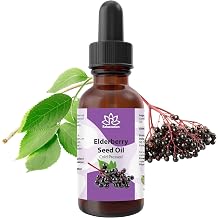 Relaxcation Elderberry Seed Oil Cold Pressed, Unrefined Carrier Oil for Face, Hair, Nails & Body | Lightweight Botanical Extract for Travel, Glow Blends & Skin Care 0.5 oz