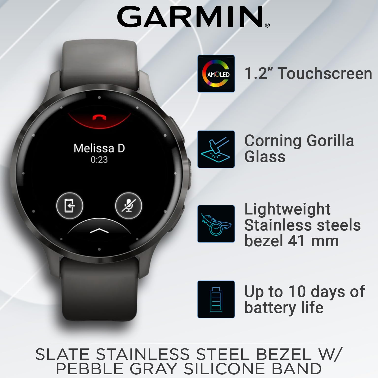 Wearable4U Garmin Venu 3S GPS Smartwatch AMOLED Display - Dettaglio