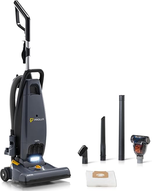 Prolux Phantom Pro Commercial Upright Vacuum Cleaner – HEPA Filtration, Bagged, High-Suction, Deep Cleaning, Lightweight with Onboard Tools only 12lbs Ideal for Business, Professional & Industrial Use