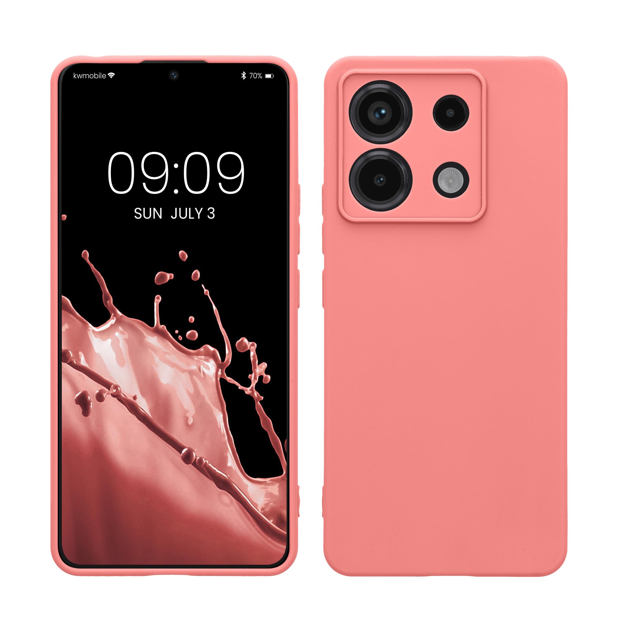 kwmobile Carcasa Compatible con Xiaomi Redmi Note 14 Pro 5G / Poco X7 Funda - Funda Ultrafina de TPU con Bordes elevados - Lavanda Metalizado — view 224