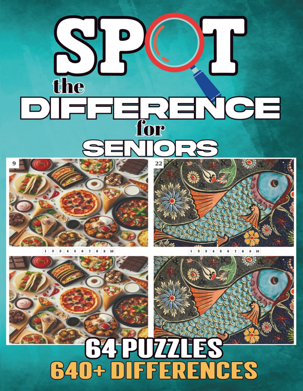 Spot the Difference for Seniors: 64 Find the Difference Games with Full Color Photos