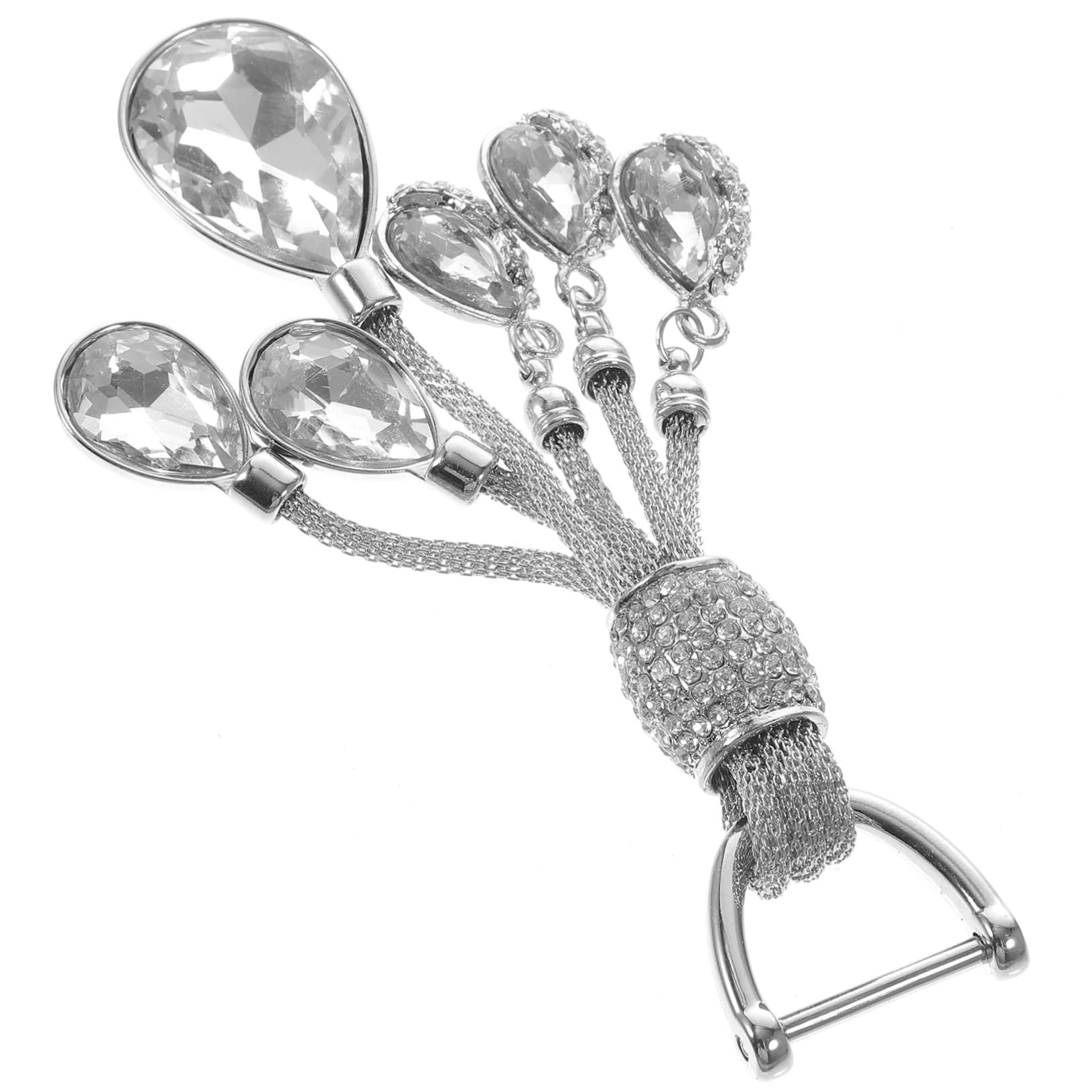 Gatuida 4piezas Llavero De Cristales Brillantes Para Mujeres Adorno Colgante De Rhinestones Para Claves De Automóvil y Equipaje Diseño Creativo y Duradero Para Amigas y Familiares