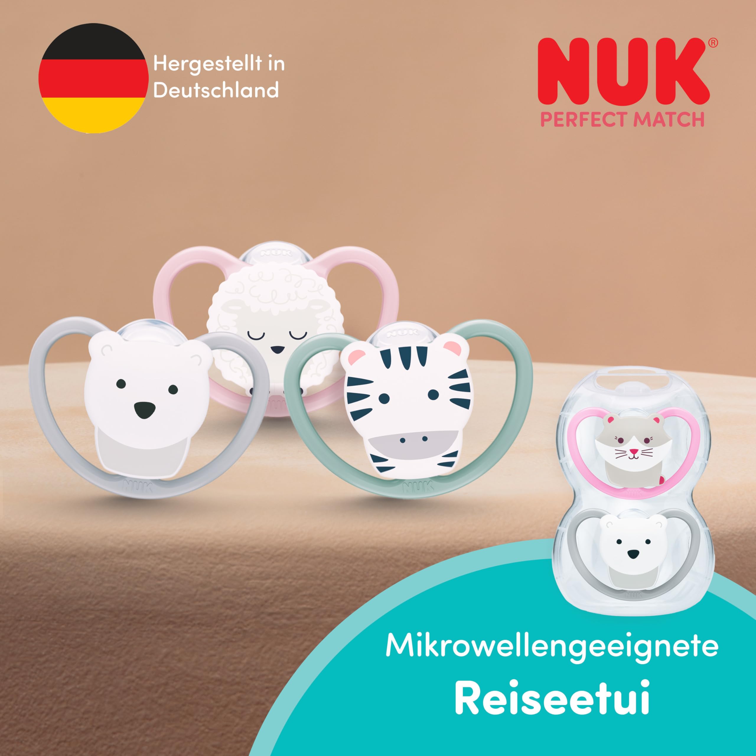NUK Perfect Match Air Smoczki dla niemowlątwląt | 6-18 m | Ortodontyczne smoczki wspomagające przepływ powietrza i zapobiegające odparzeniom | 95% akceptacji przez dzieci** | Minnie Mouse | 2 sztuki