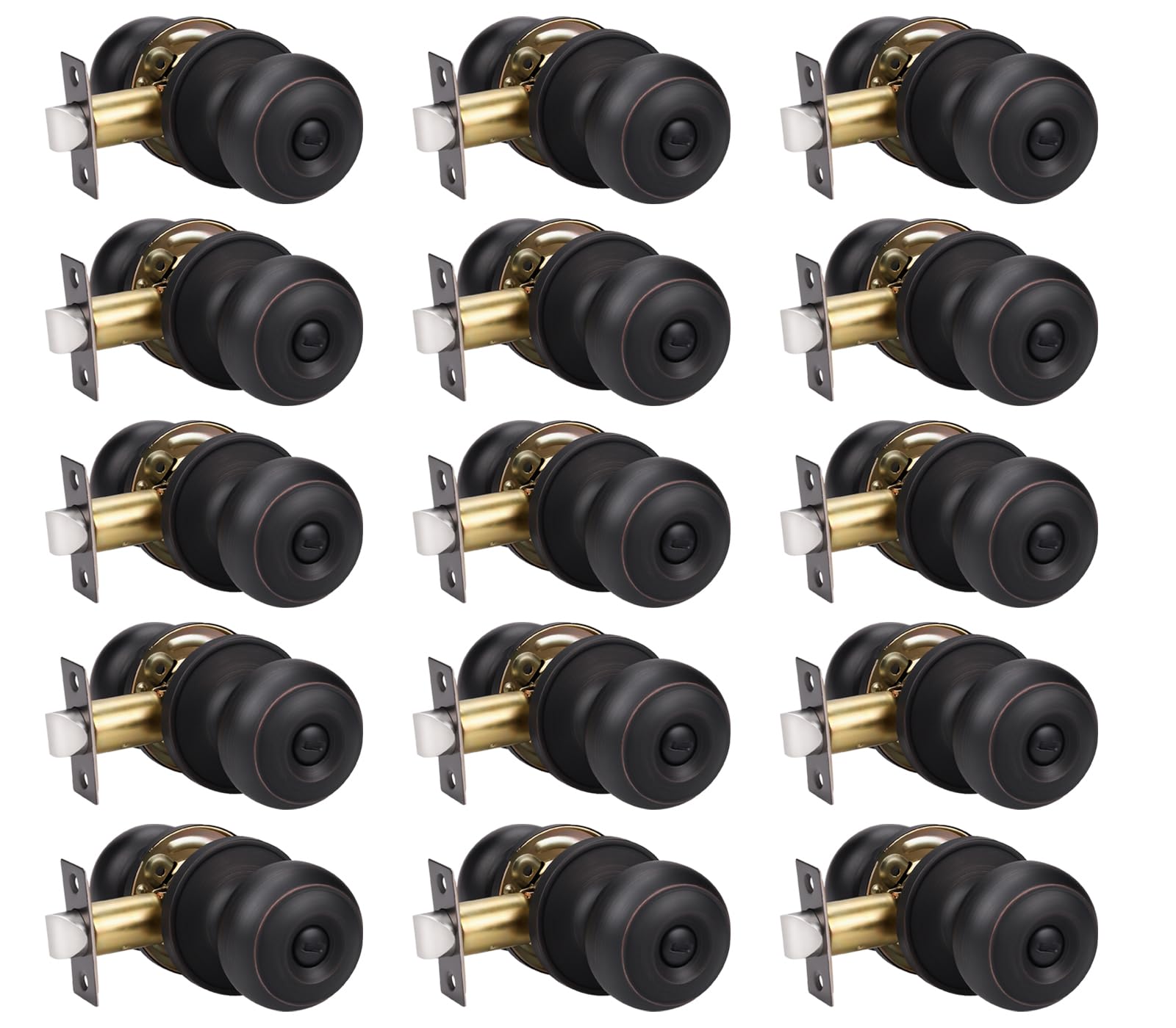 Privacy Door Knobs with Lock - Brushed Nickel -8