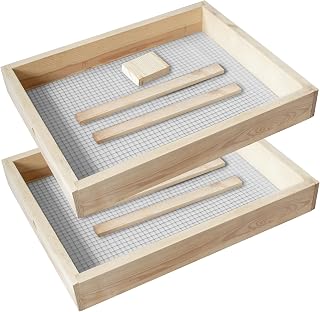 2 Pcs 10 Frame Beehive Candy Board Feeder Assembled for Hive Supplies Bee Frame Feeder Frames Bee Sugar Hive Top Feeder for Winter