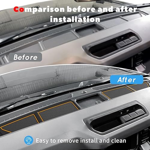 Miniatura 2 de auovo Bandeja Cubierta de Tablero Compatible con Accesorios Ford Bronco 2026 2025 2021 2022 2023 2024 Antideslizante de Silicona Alfombrillas de