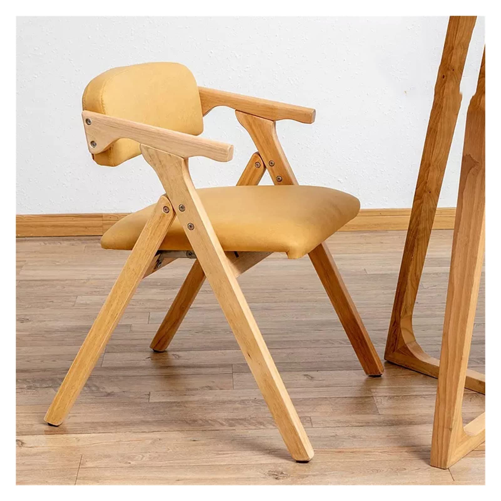 DFEDHF Comfortable and Wood Folding Chairs with Padded Seat for Home and Office Use