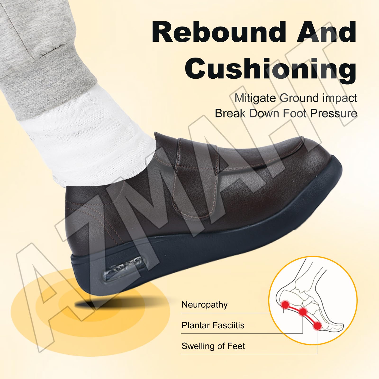 Zapatos Diabéticos para Extra Ancha Piel Comodos y Ortopédicos para Caminar Zapatillas Running Ortopedia Amortiguación Dinámica para Deporte y Salud Podal,Negro,41 EU