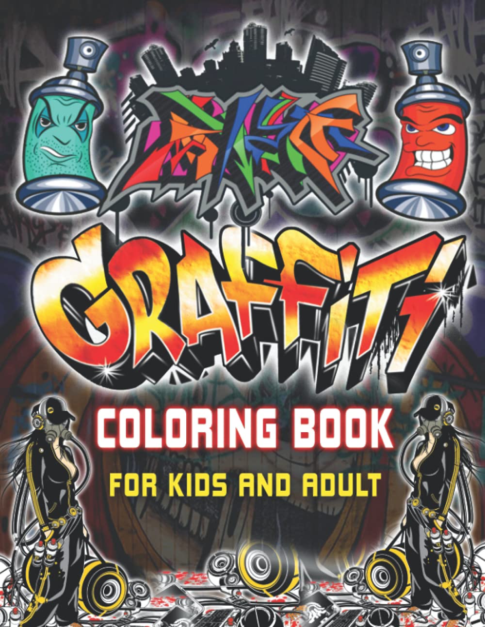 Buy Graffiti Coloring Book For Kids and Adult: Coloring Pages For All ...