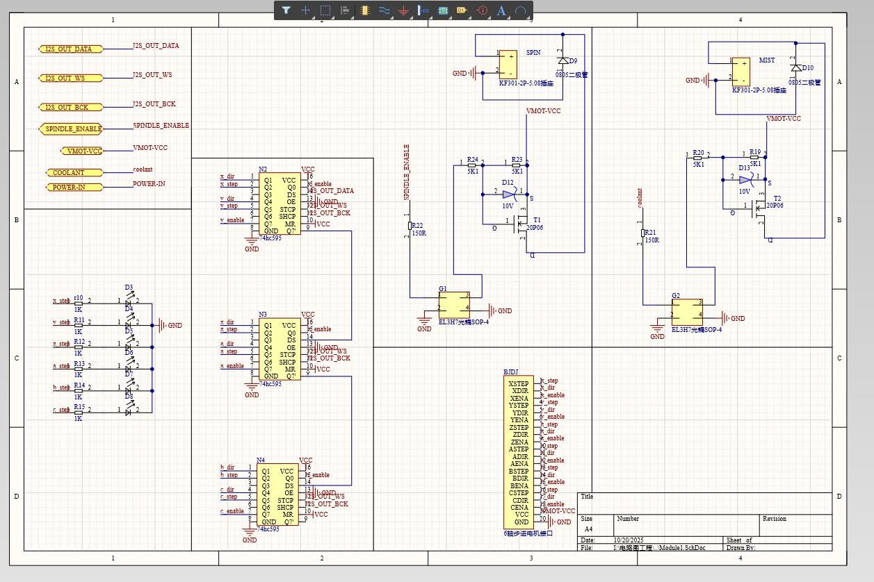 Panel de control CNC de 6 ejes, tarjeta de movimiento USB, ESP32, WiFi, CPU de 32 bits