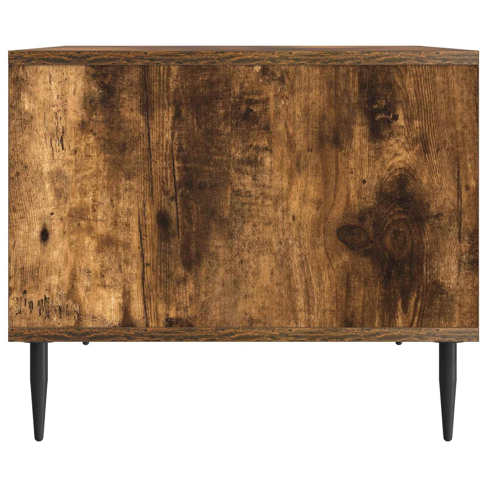 Hothingwell Couchtisch, 90 x 50 x 40 cm, Holz | Füße aus schwarzem Metall, Aufbewahrung unter dem Tisch, Rückseite fertig, Reinigung mit feuchtem Tuch
