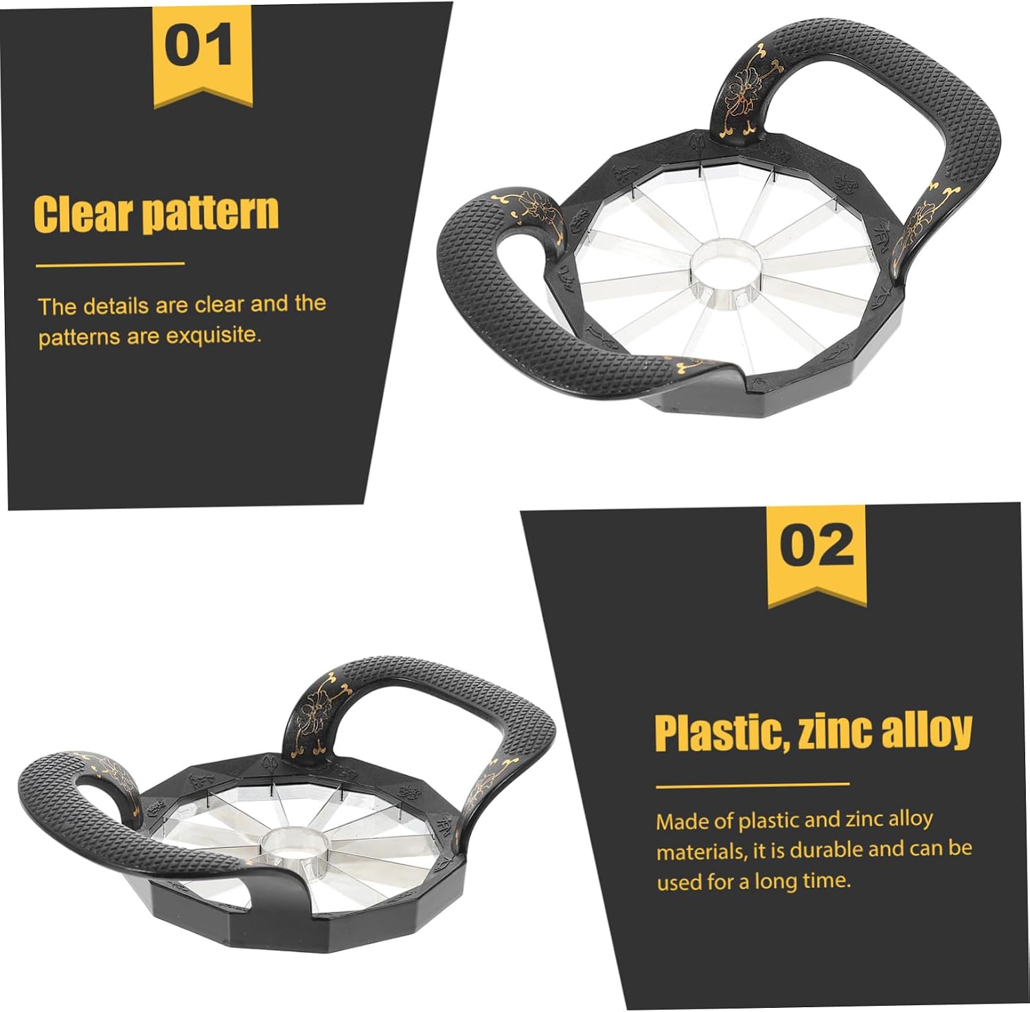 PRETYZOOM Slicer Fruit Slicer Kitchen Gadget Corer and Tool Made of Zinc Alloy