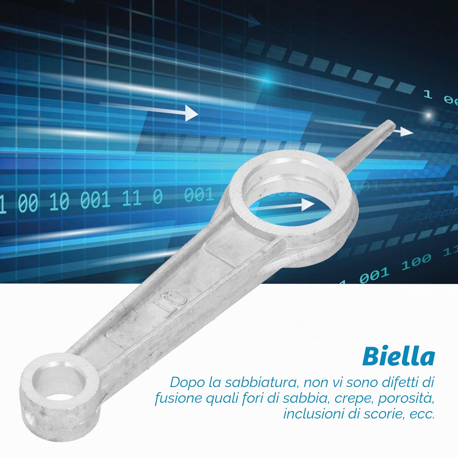 Biella, Biella per Trattamento di Sabbiatura in Alluminio Pressofuso per Compressori Aria e Accessori per Pompe Aria(12 * 23 * 94mm)