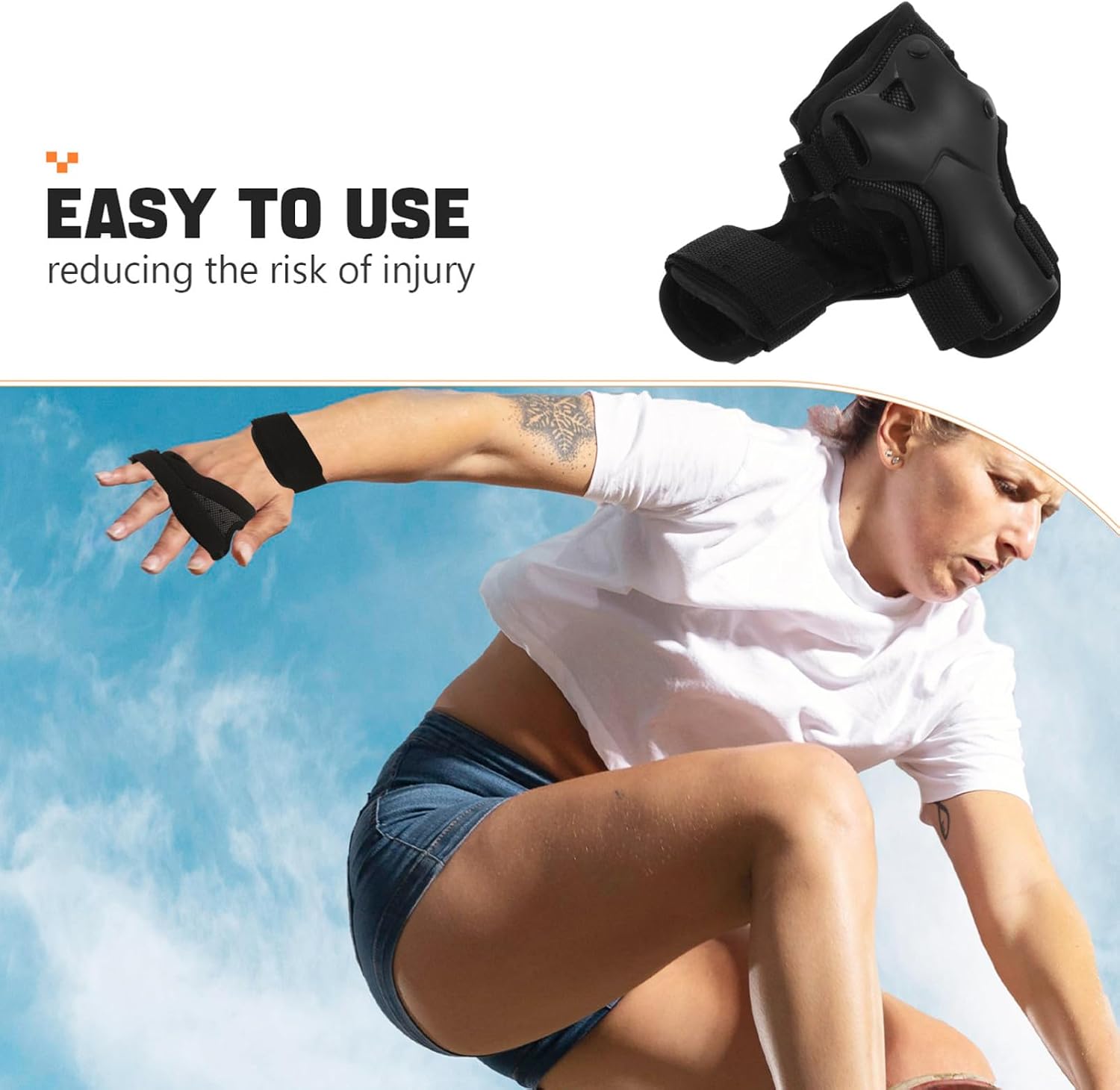 Wrist Guards for Roller Skating and Skateboarding, Medium Size Unisex Protective Gloves, Breathable Sports Wrist Support for Teens and Adults