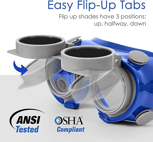 Miniatura 4 de STURGID 86039 - Gafas de seguridad de soldadura para soldadura y seguridad de antorchas, gafas de acetileno de oxígeno estilo abatible, sombra-5