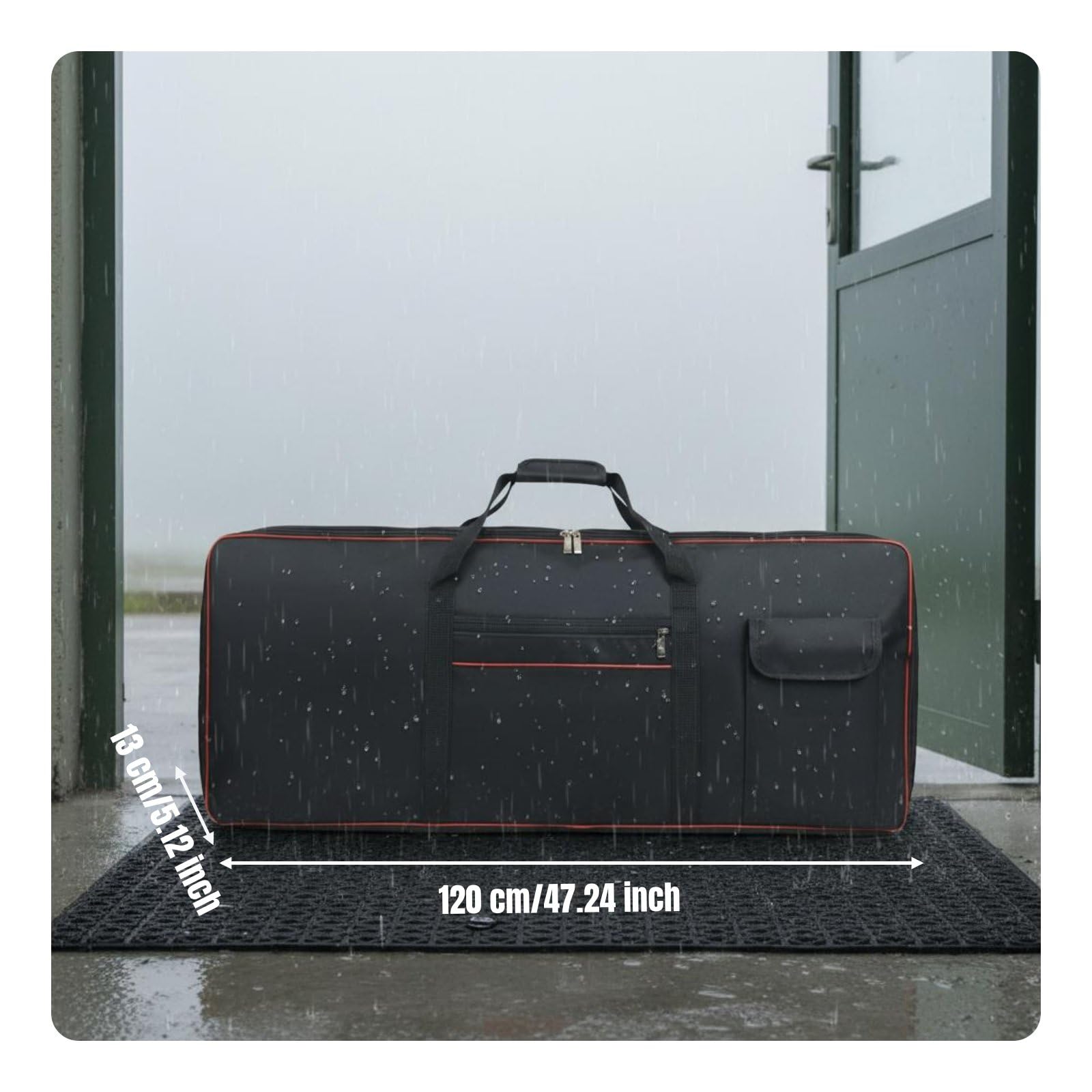 harayaa Electronic Piano Custodia Protettiva Tastiera Digitale Borsa Zaino Trasporto Astuccio Imbottito in Oxford Resistente All’acqua con Manici E Spallacci, 76 Tasti
