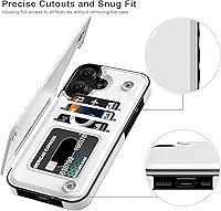 Vista 620 de LETO para iPhone 15 Pro Funda tipo cartera - Tapa tipo folio con patada - Diseños de moda - Tarjetero - Funda protectora para mujeres y niñas - 6.1