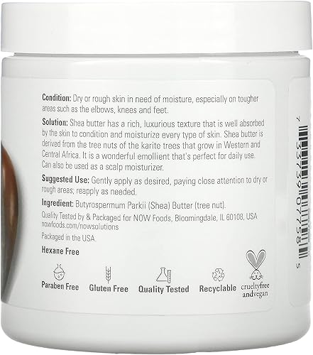 Miniatura 2 de now solutions Ahora soluciones, manteca de karité, emoliente de la piel, sellos en humedad para la piel en bruto seca, 7 onzas