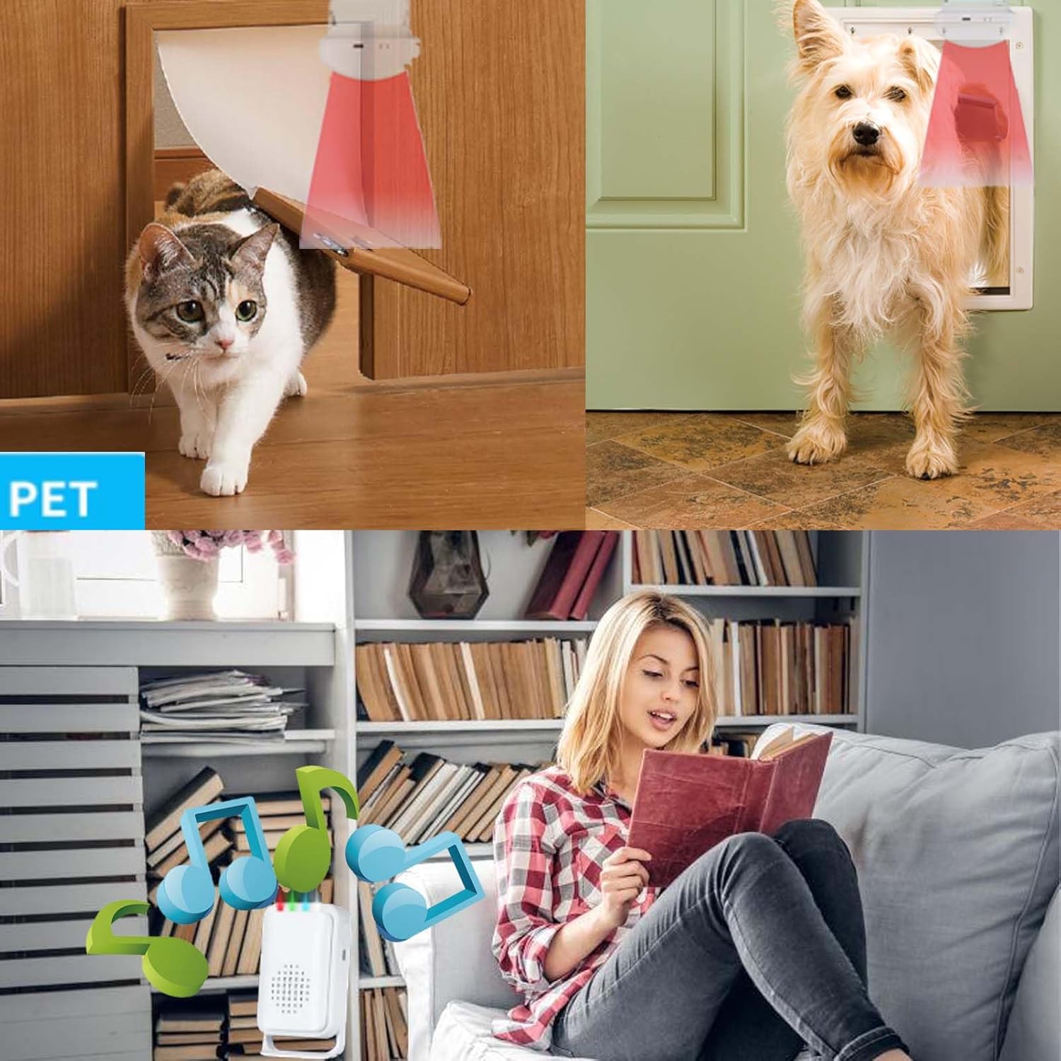 Motion Sensor Doorbell, Door Chime for Business When Entering Indoor Motion Detector Buzzer,Door Chime Driveway Alarm Guard Wireless Motion Sensor, Caregiver Reminder for Elderly, Visitor Bell