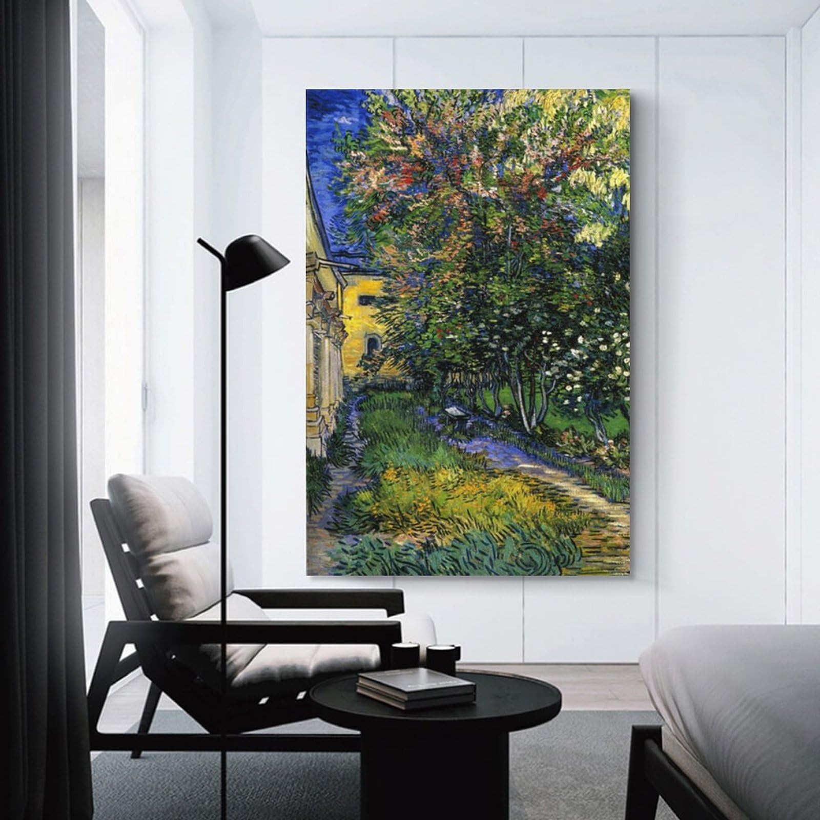 ★★複製画 ゴッホ/サン・レミの療養院の庭 Amazon.co.jp: ゴッホ 「サン=レミの療養院の庭」 絵画 ポスター 印刷