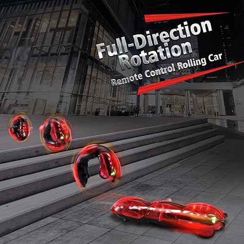 Miniatura 5 de Coche de control remoto para niños - Auto de serpiente con control remoto LED, serpiente de acrobacias a control remoto, juguetes de rollo de 360,