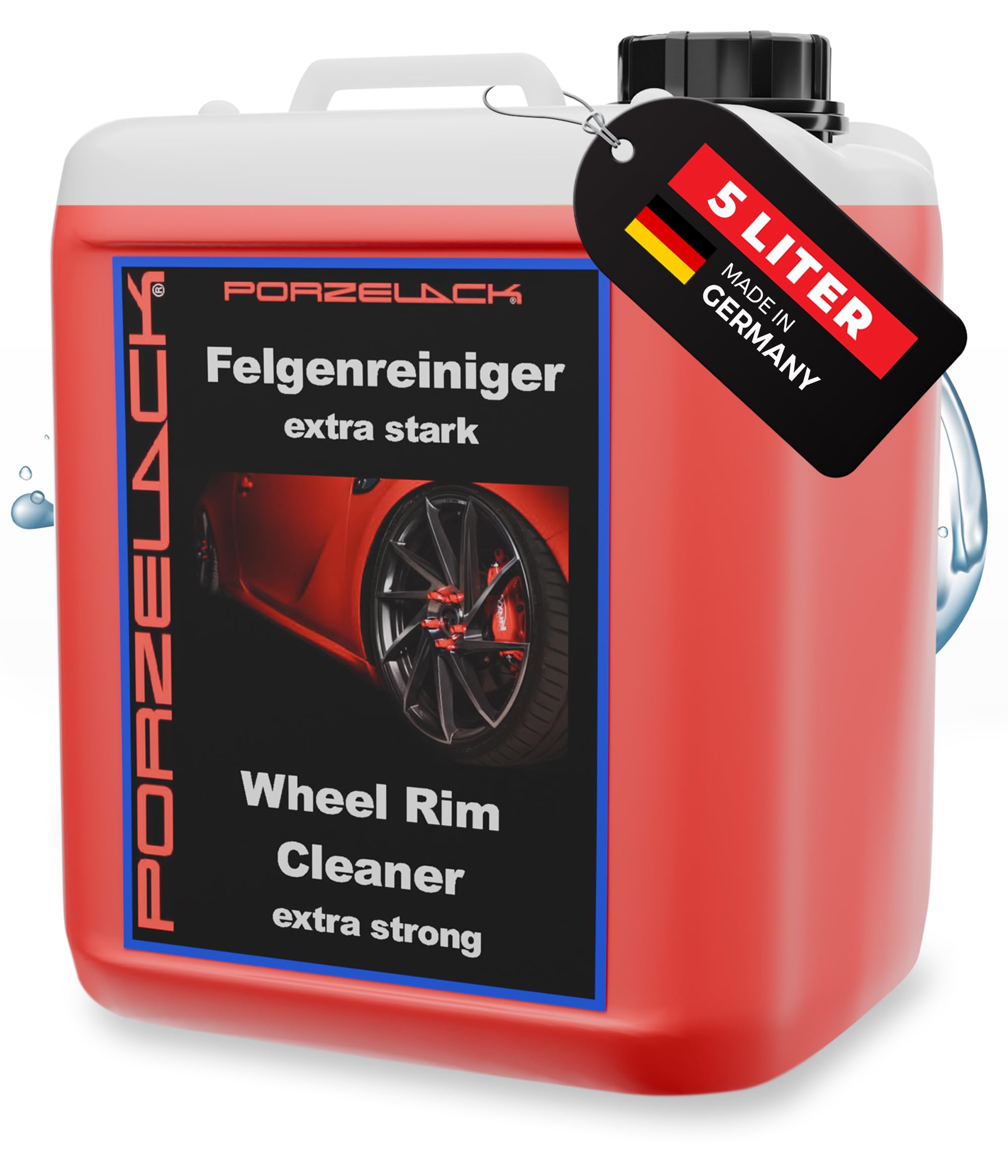 Felgenreiniger extra stark 5 Liter für Auto & Motorrad - Felgenpflege-Reinigungsmittel sehr stark & materialschonend - Vom Hersteller aus Deutschland
