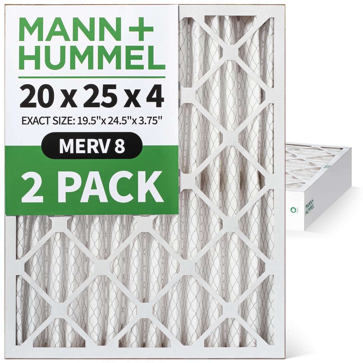 MANN+HUMMEL 20x25x4 MERV 8 Pleated AC Furnace Air Filter