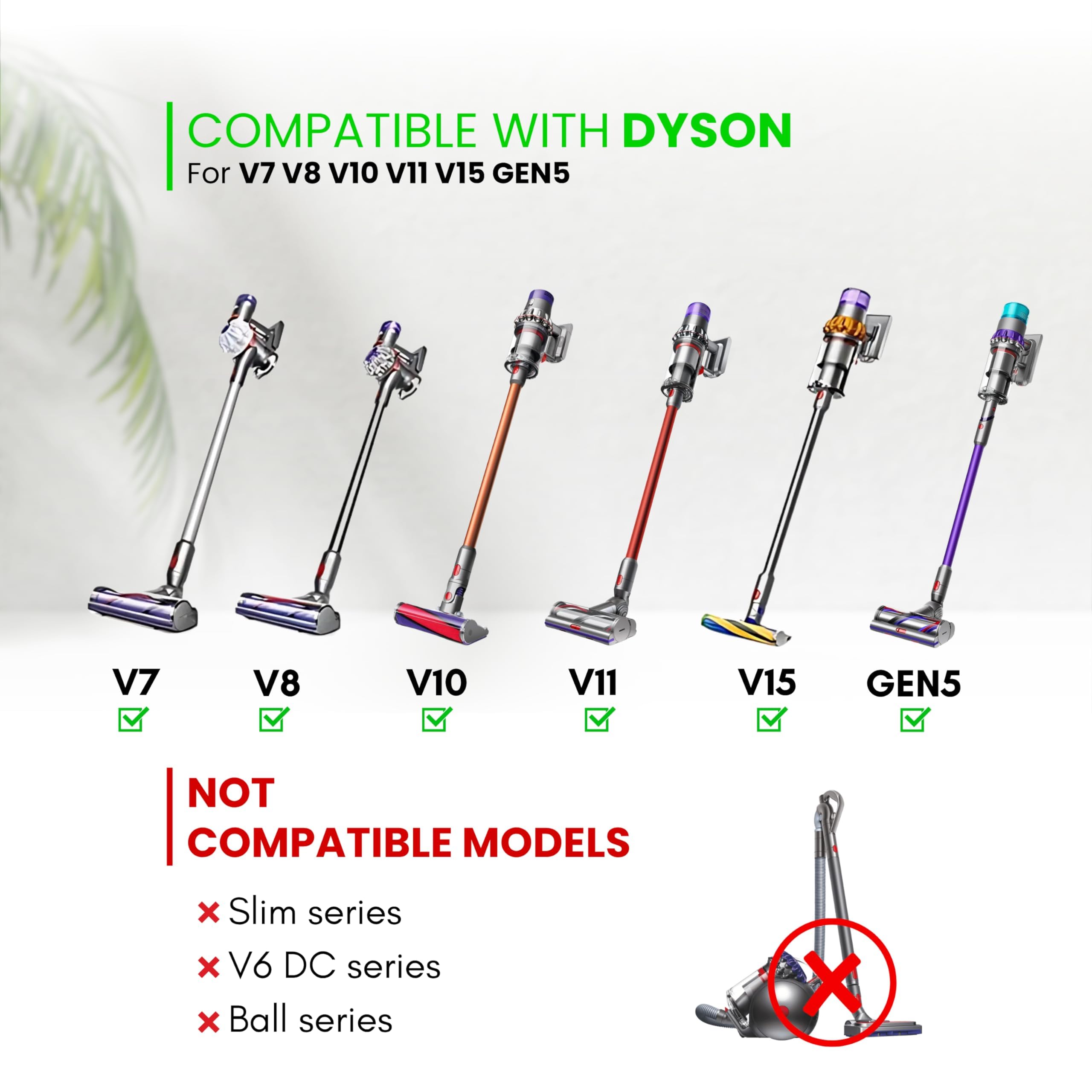 Flexible Crevice Tool and Vacuum Attachments for Dyson V7 V8 V10