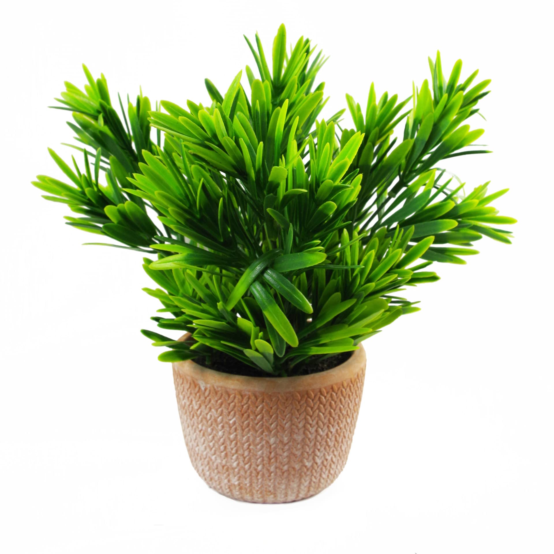 Leaf Honey Dark Design Uk Realistic Artificial Foliage Plant With Pot, 22Cm,