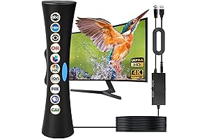 100 Mile Range Indoor TV Antenna with Amplifier