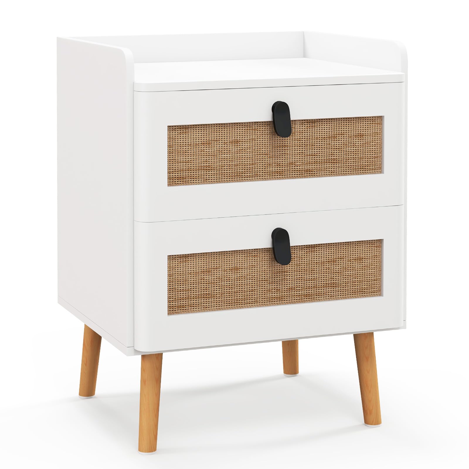 COSTWAY Comodino da Camera da Letto in Legno, 45 x 40 x 57 cm