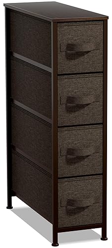 Sorbus Narrow Dresser with 4 Drawers - Vertical Slim Storage