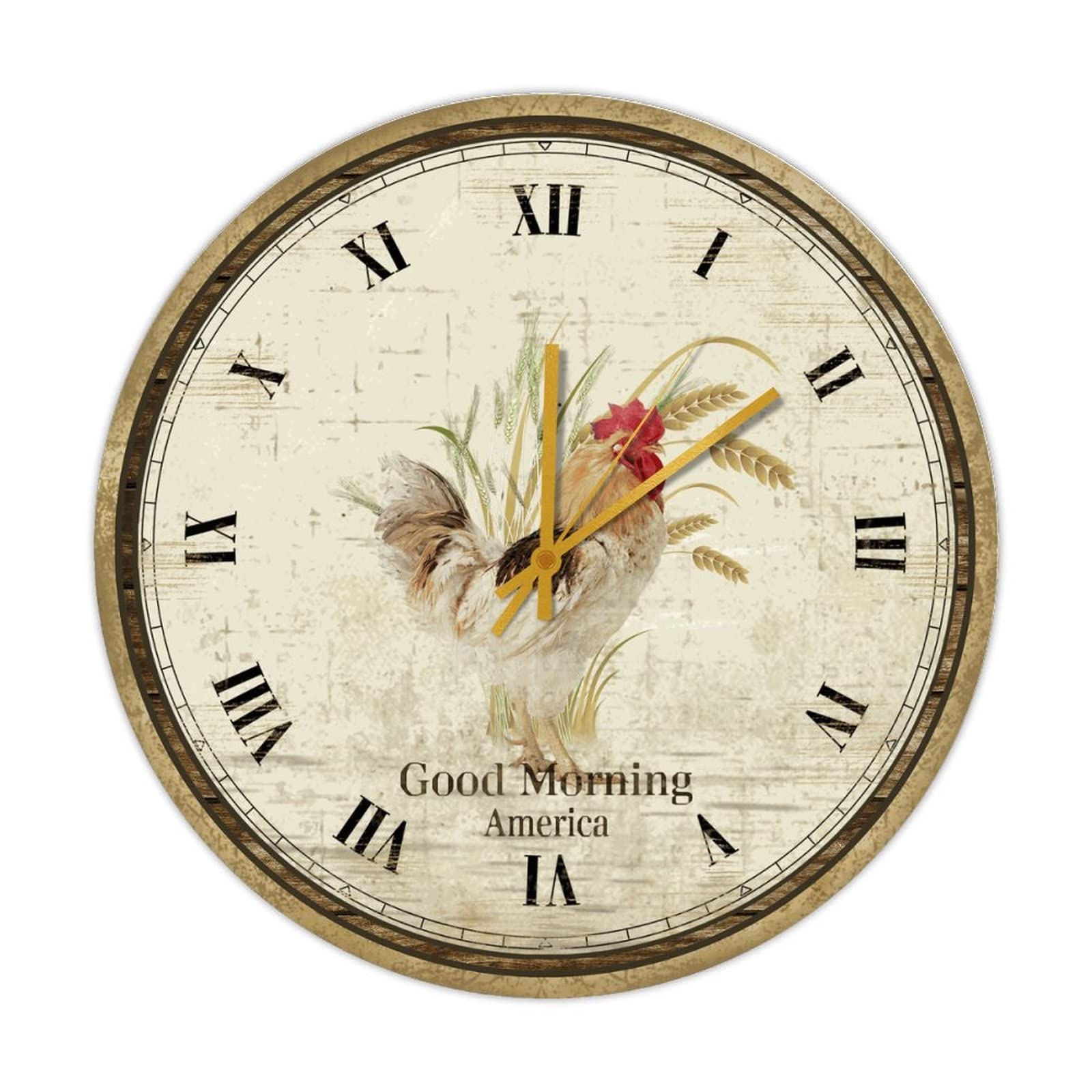 Horloge murale coq en bois, cadeau de pendaison de crémaillère idéal
