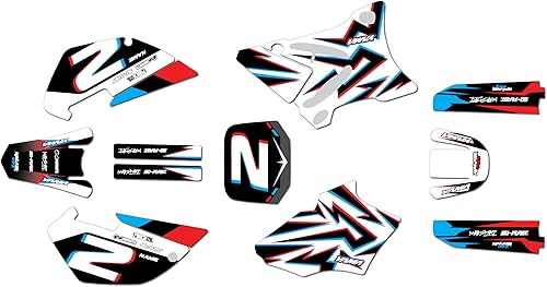 Kit de gráficos para Yamaha YZ85 YZ 85 (2002-2014) Vizion Series Rojo 21 Mil-Dirt Pit Bike Calcomanías de motocicleta, calcomanía de carreras de