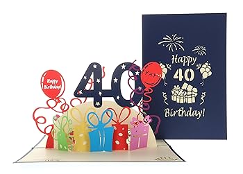 幸せをつかむ!バースデー&ハッピーライン手相術 = Birthday & ha… Amazon | iGifts And Cards 3D ポップアップ Happy 40th