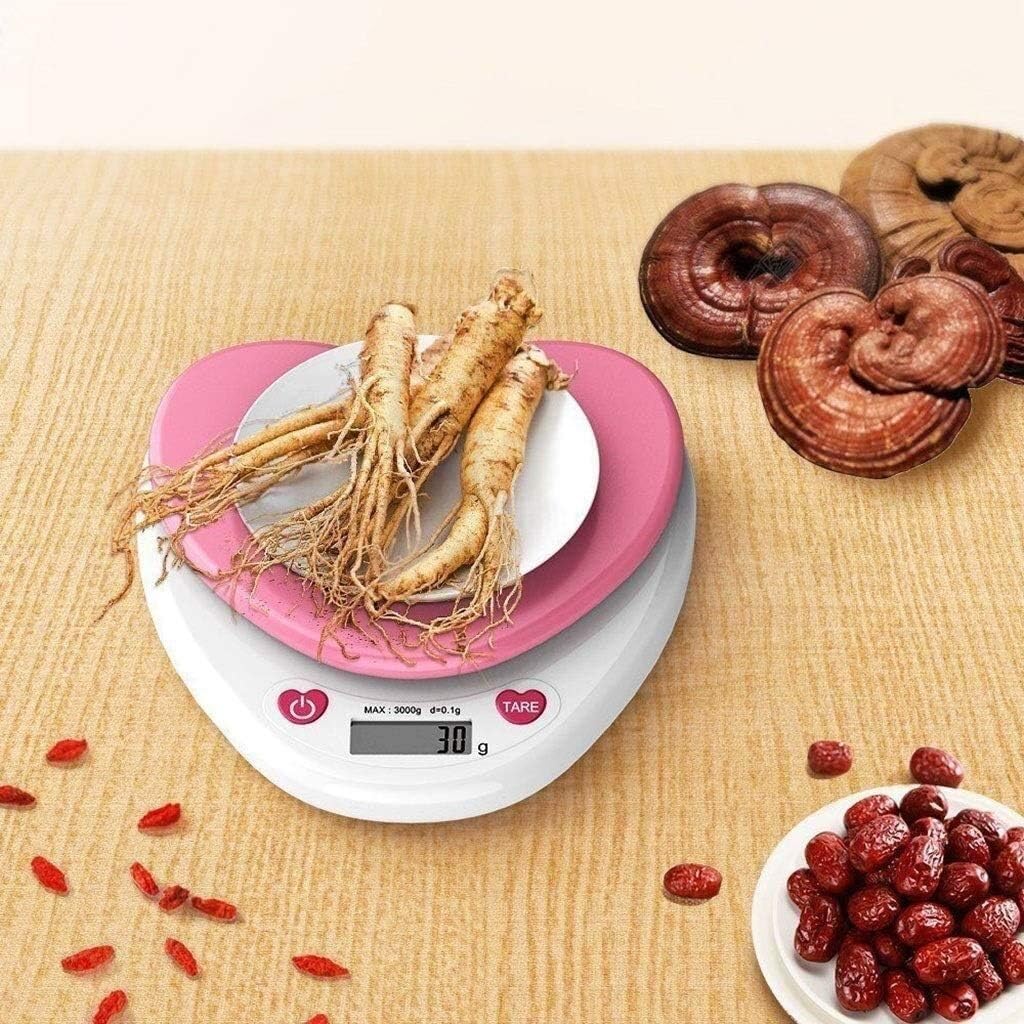 para Cocina y joyería Báscula Digital Báscula de Cocina Digital 5KG/0,1g Mini báscula electrónica LED Herramienta de medición de Cocina Báscula Digital Redonda
