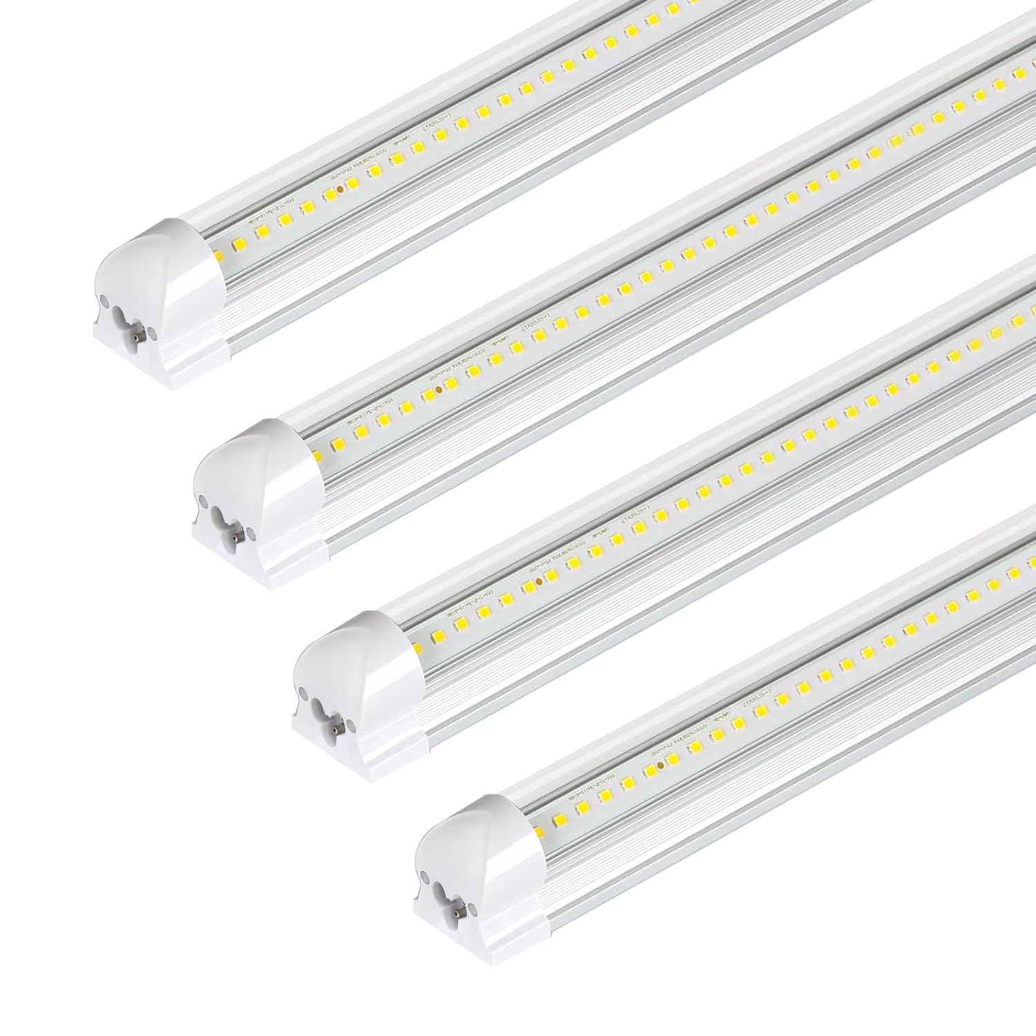 hykolity 30W 2FT LED Shop Light, 3500lm 6500K Super Bright White, Linkable Ceiling Light Fixture, V Shape Integrated T8 LED Tube Light with Built-in ON/Off Switch for Workbench, Cabinet, ETL, 4 Pack