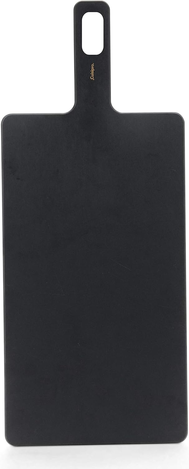 Cuisipro Fiber Wood Cutting Board with Handle, 18x7.5in, slate