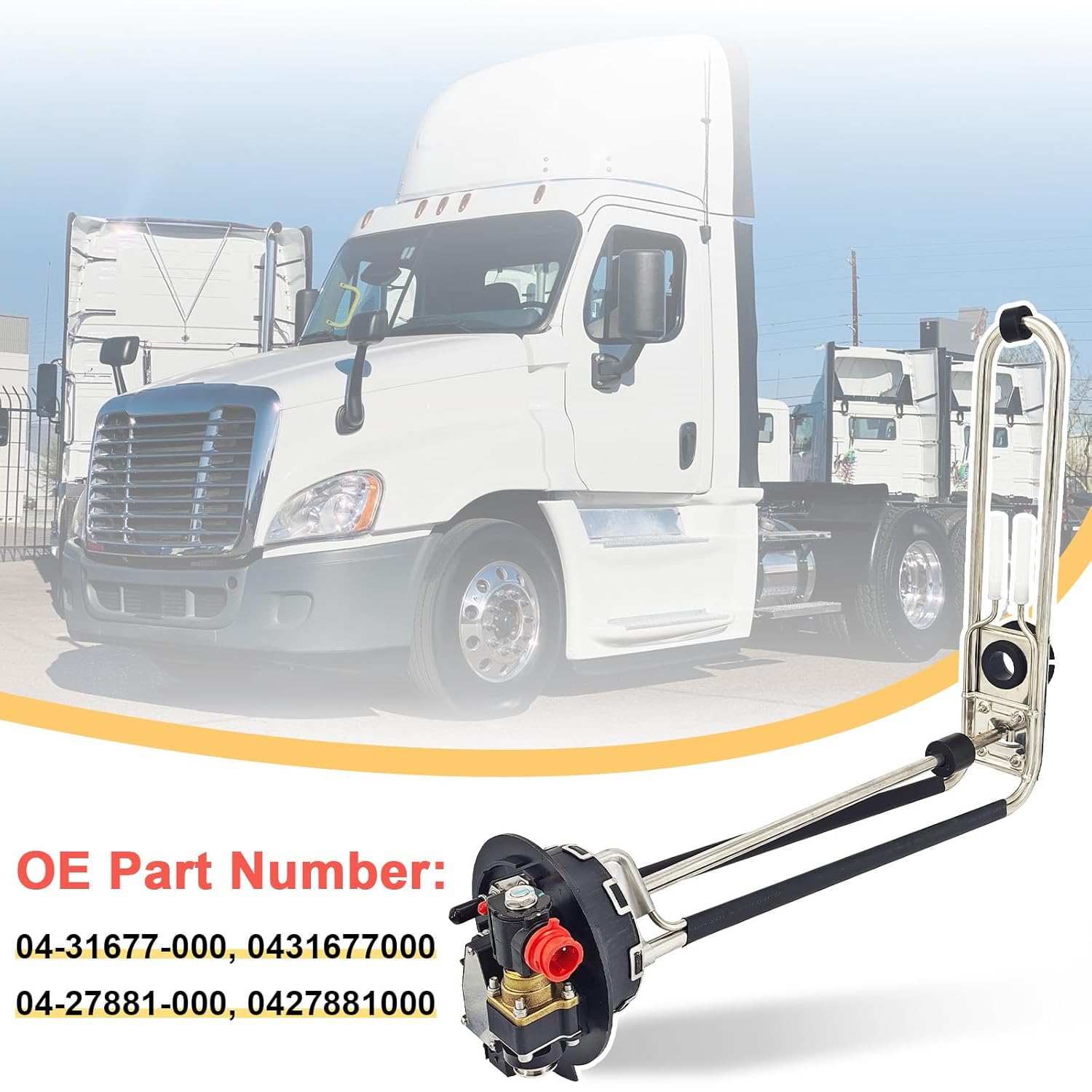 0431677000 DEF Header Unit Level Sensor Compatible with Freightliner Cascadia Truck 2017，04-31677-000 04-27881-000 0427881000