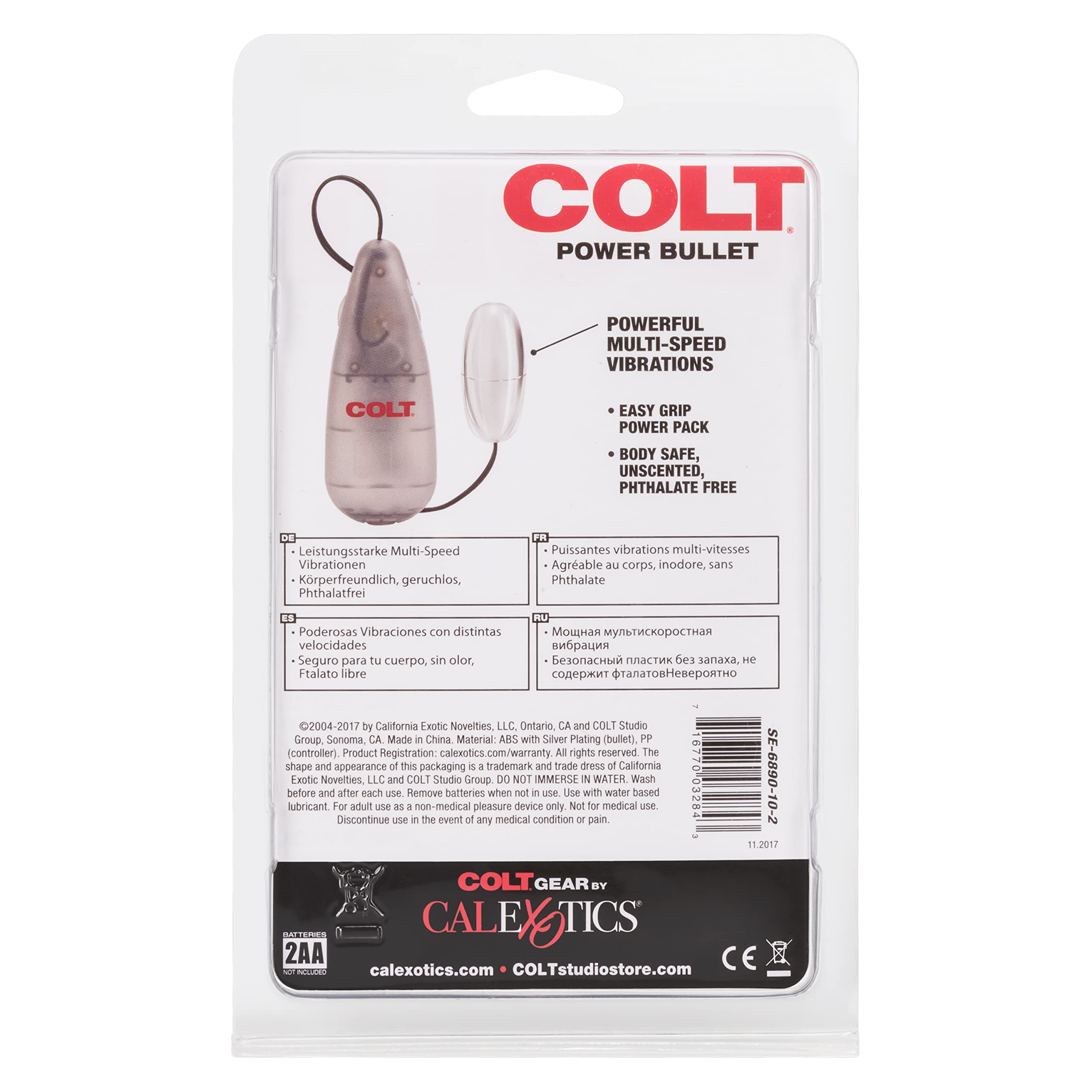 Amazon.com: CalExotics COLT Power Bullet Vibrator, Multi-Speed Vibrating  Massager Adult Sex Toy for Men and Women SE-6890-10-2 : Health & Household