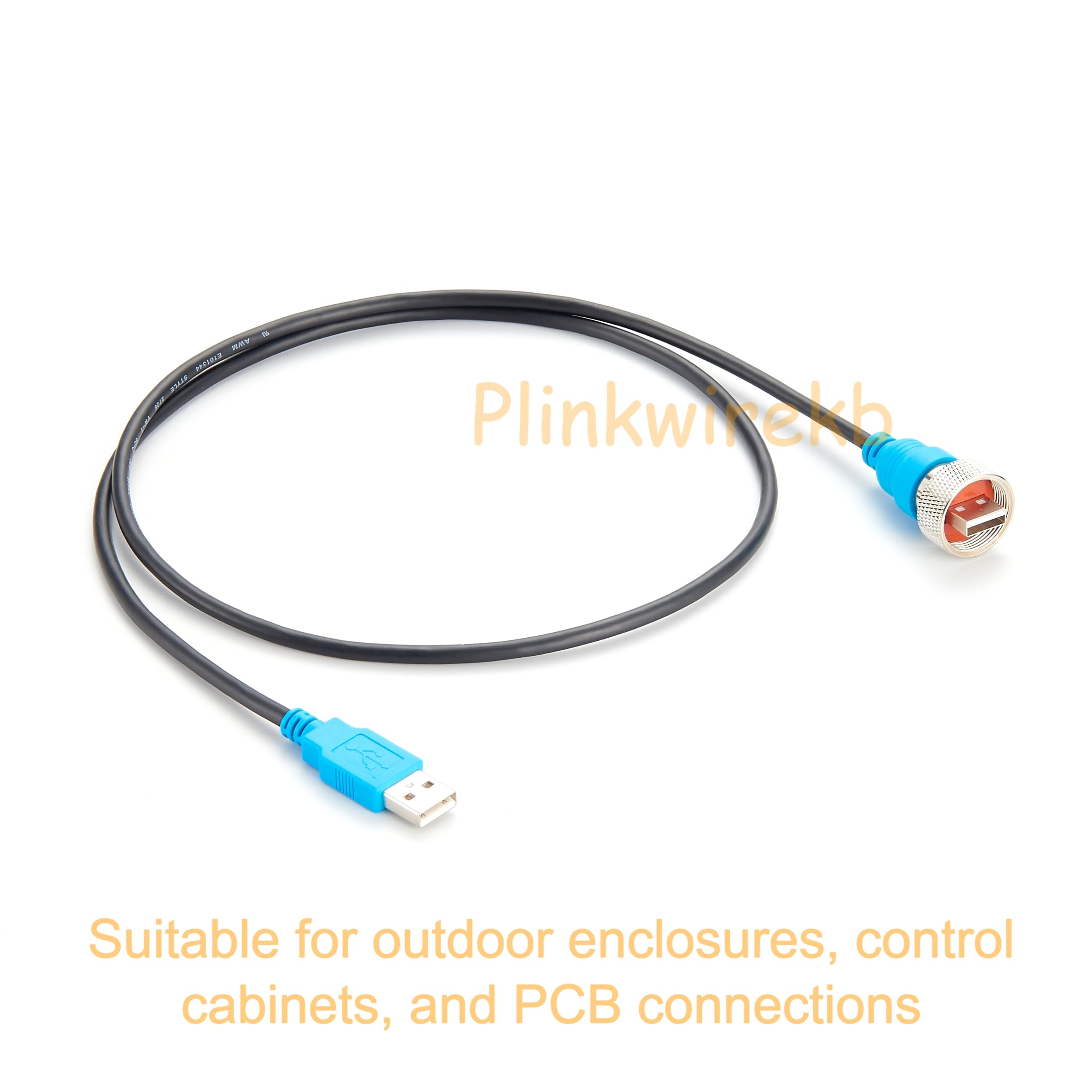 Cable USB 2.0 tipo B macho a macho, IP68, 1 m