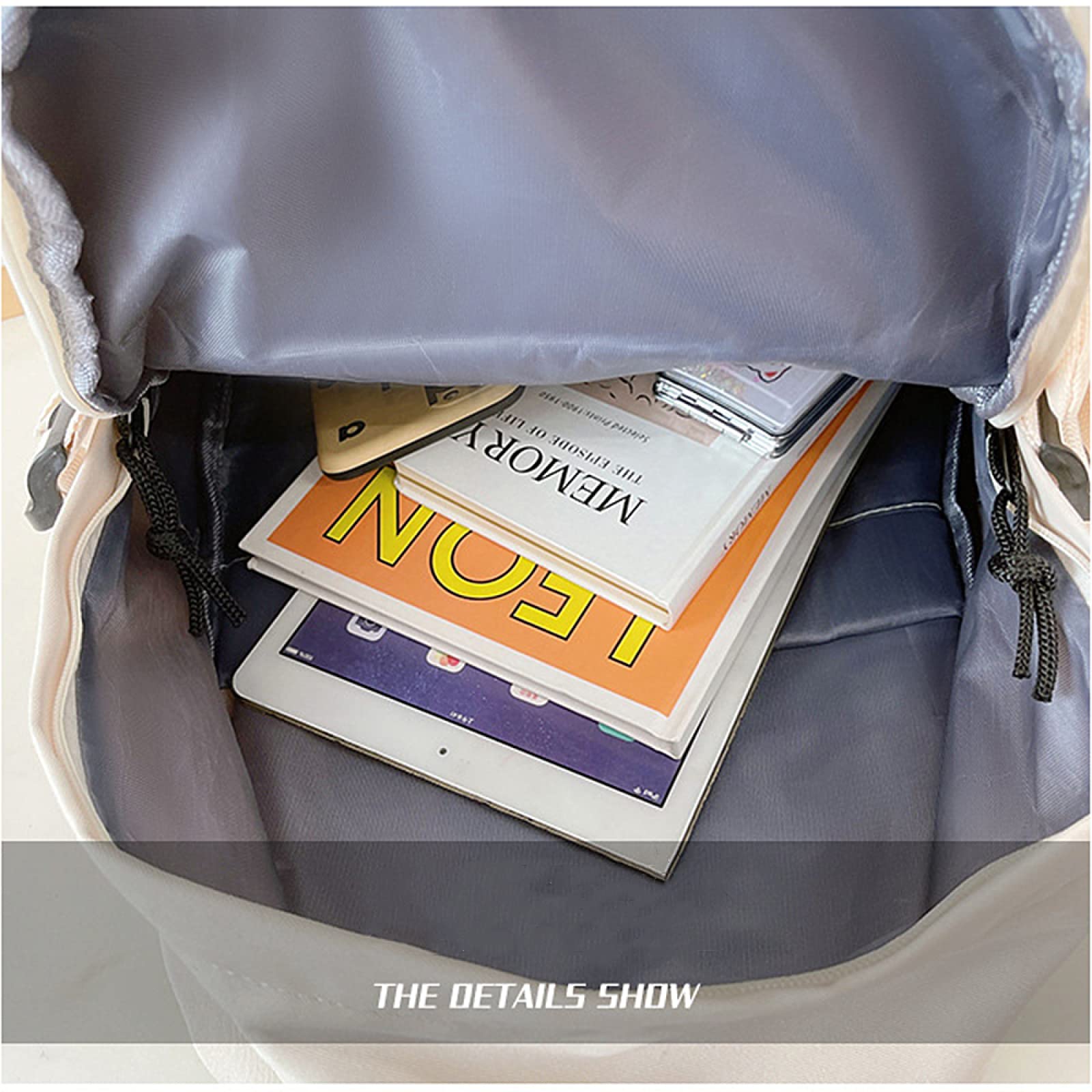 Game Sky:Children Of The Light - Mochila escolar impermeable de nailon con dibujos animados, color blanco claro, blanco, Talla única