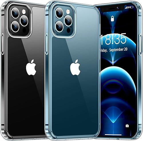 Miniatura 21 de SPIDERCASE Solo diseñada para iPhone 13 Pro Max, funda delgada para iPhone 13 Pro Max de 6.7 pulgadas, transparente Naranja,Negro /