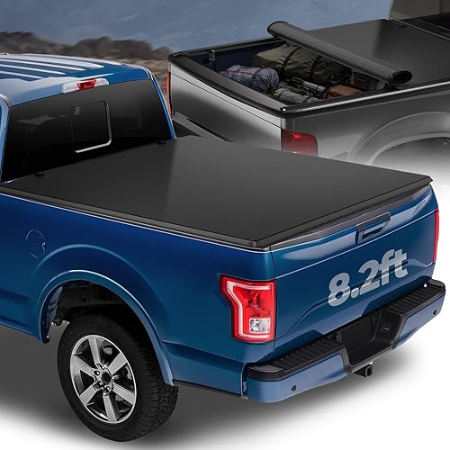 Vista 27 de Auto Dynasty Cubierta tonneau suave enrollable para caja de camioneta compatible con Ford F-150 2004-2014 de 6.5 pies/78 pulgadas, parte superior